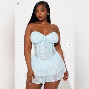 Light blue mini dress